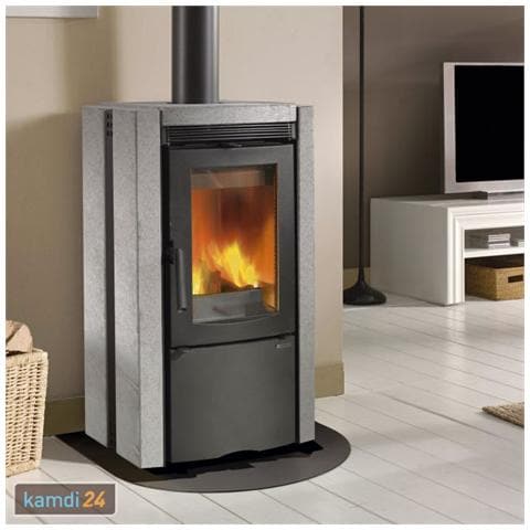 Stufa a Legna in Pietra Potenza Termica Nominale 7.5 kW 215 m³ Riscaldabili Colore Pietra Naturale - Foto 5