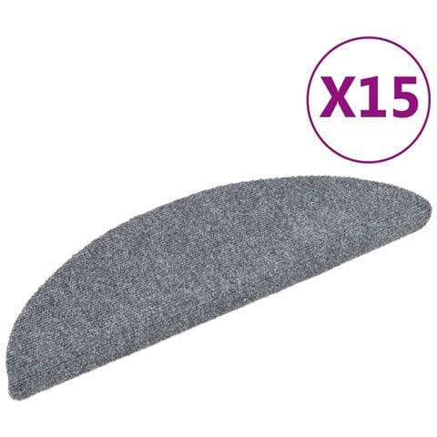Tappetini Autoadesivi Per Scale 15 Pz 54x16x4 Cm Grigio Chiaro - Foto 1