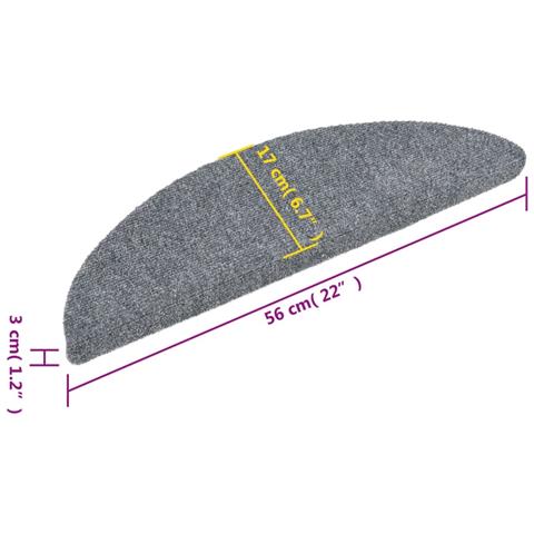 Tappetini Autoadesivi Per Scale 15 Pz 54x16x4 Cm Grigio Chiaro - Foto 7