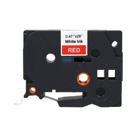 Cassetta Nastro Tz-435 Compatibile Brother Laminato Bianco / rosso 12mmx8m Tz435 Tze-435laminato Bianco Su Rosso)  - Foto 2