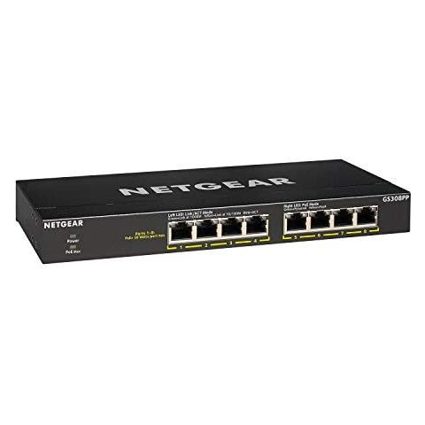 GS308PP Switch Unmanaged PoE+ Gigabit Ethernet, con 8 PoE+ a 83 W, Montaggio Desktop, a Parete, in Metallo Resistente - Foto 1