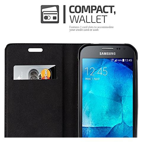 Custodia Compatibile Con Samsung Galaxy Xcover 3 In Rosso Mela - Coperchio Protettiva Con Chiusura Magnetica, Funzione Stand E Tasca Per Le Carte - Foto 8