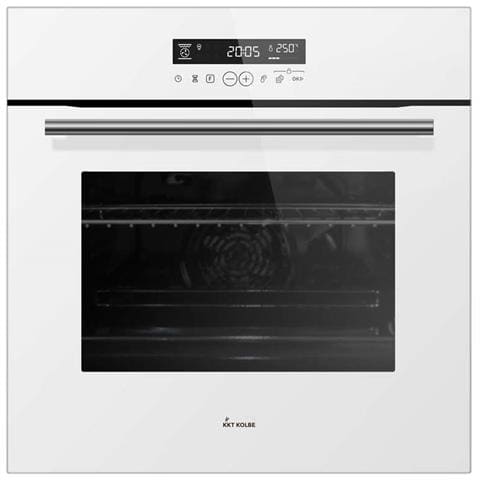 KKT KOLBE Forno Elettrico da Incasso EB8015W Capacità 70 L Multifunzione Ventilato Colore Bianco+ Piano Cottura KFS59RL Elettrico 4 Zone RE10886