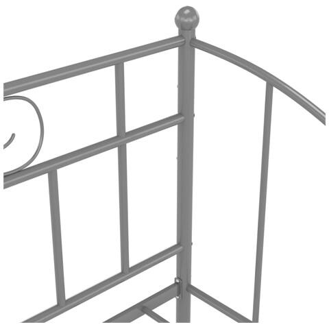 Telaio Divano Letto Grigio In Metallo 90x200 Cm - Foto 8