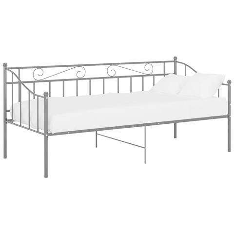 Telaio Divano Letto Grigio In Metallo 90x200 Cm - Foto 1