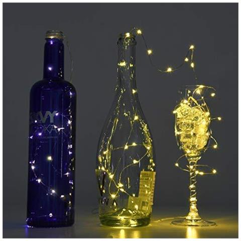 Filo Di Rame Luci Della Stringa Led Batteria Luce Natalizia 10 Pacchetti 3.9ft 1.2m 24 Led Bianco Caldo Impermeabile Per Party Matrimonio Natale Party Camera Da Letto Matrimonio Indoor Outdoor Usa - Foto 2