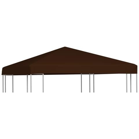 Copertura Superiore per Gazebo 310 g / m² 3x3 m Marrone - Foto 1