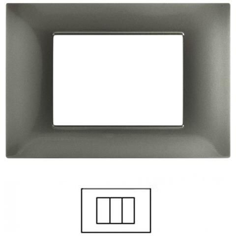 Placca 2 3 4 7 Posti Grigio Scuro Vimar Plana Compatibile - Foto 1