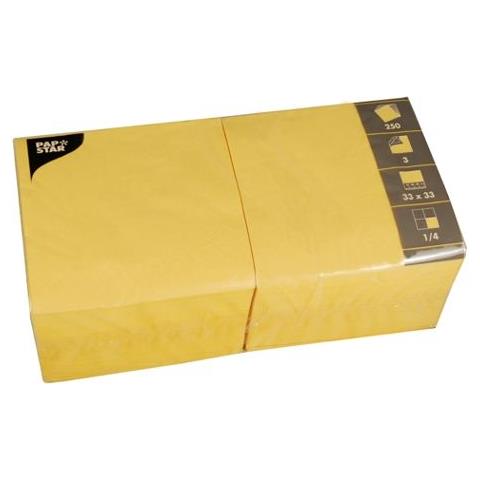 12485 tovagliolo di carta Carta velina Giallo 250 pz - Foto 1