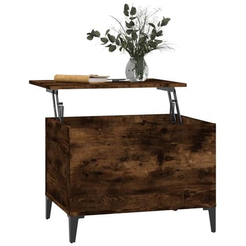 Tavolino Da Salotto Rovere Fumo 60x44,5x45 Cm Legno Multistrato - Foto 2