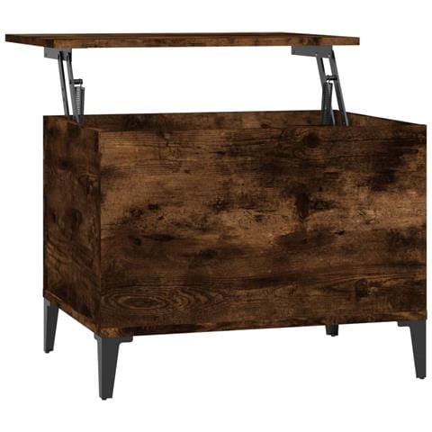 Tavolino Da Salotto Rovere Fumo 60x44,5x45 Cm Legno Multistrato - Foto 1