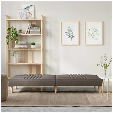 Divano Letto Tortora In Tessuto - Foto 9