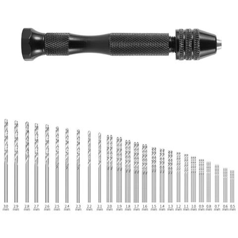 Set Di Mini Punte Da 49 Pezzi In Acciaio Ad Alta Velocità Da 0,5-3,0 Mm Black - Foto 1