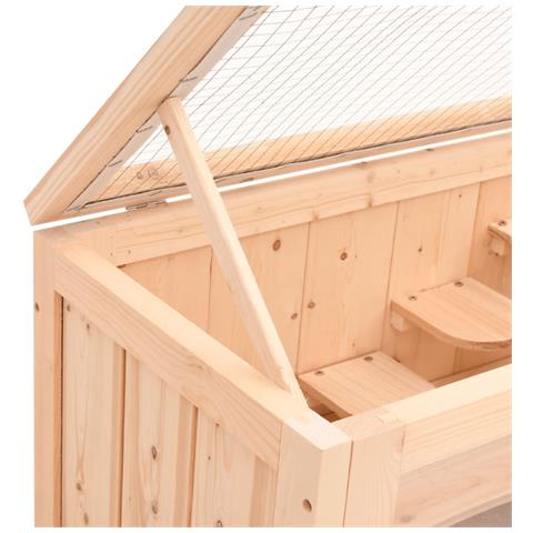 Gabbia Per Criceti 60x35,5x42 Cm In Legno Massello Di Abete - Foto 8