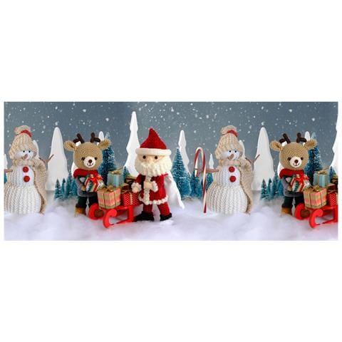 Tappeto Natale Passatoia Cucina Antiscivolo Sottolavello Digitale Pupazzo Maglia 50x50 Pupazzo Maglia - Foto 1