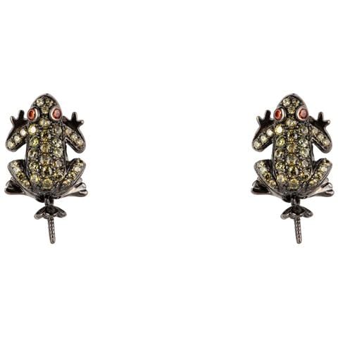 Gioielleria Jla-ear-frog3. Pendente, Colore Nero Verde. Donna. - In ordine - Foto 2