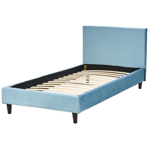 Letto Velluto Fitou 90 X 200 Cm Azzurro - Foto 2