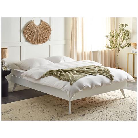 Letto Senza Testata Berric 160 X 200 Cm Bianco - Foto 1