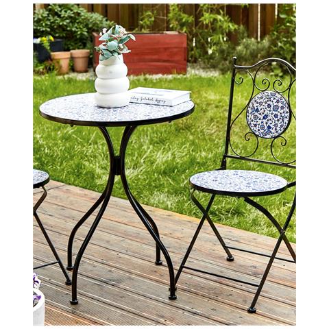 Tavolino Bistrot Camprena 60 Cm 60 Cm Metallo Nero - Foto 1