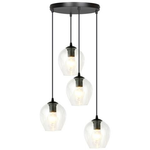 Lampada A Sospensione Istar - Nero - Acciaio Verniciato A Polvere, Vetro - 40x100x40 Cm - Foto 1