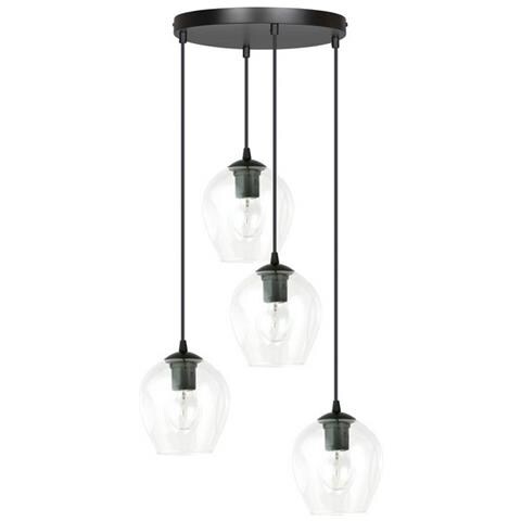 Lampada A Sospensione Istar - Nero - Acciaio Verniciato A Polvere, Vetro - 40x100x40 Cm - Foto 2