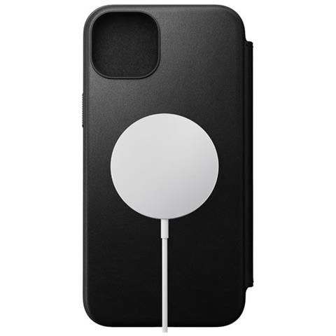 Custodia Per Iphone 15 Plus Magsafe Con Portacarte In Pelle Moderna, Nero - Foto 2