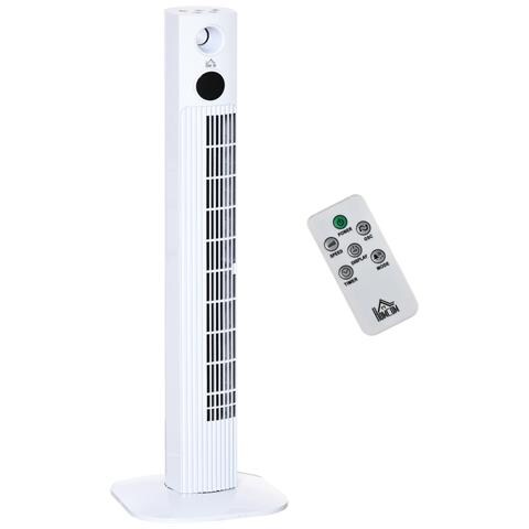 Ventilatore A Torre 45w A 3 Modalità E 3 Velocità Con Timer Da 12h E Diffusore, 31.5x31.5x96 Cm, Bianco - Foto 1