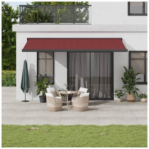 Tenda Da Sole Retrattile Manuale Bordò 500x300 Cm - Foto 1