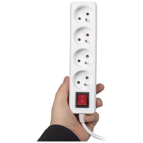 Cavo Di Prolunga 3mb 4gn+0+interruttore 3x1,0mm 10a Ip20 (lb0083-3) Va0307-3 - Foto 5