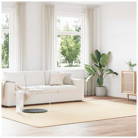 Tappeto Shaggy a Pelo Lungo NAVARRA Crema 240x340 cm poliestere - Foto 1