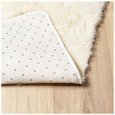 Tappeto Shaggy a Pelo Lungo NAVARRA Crema 240x340 cm poliestere - Foto 9
