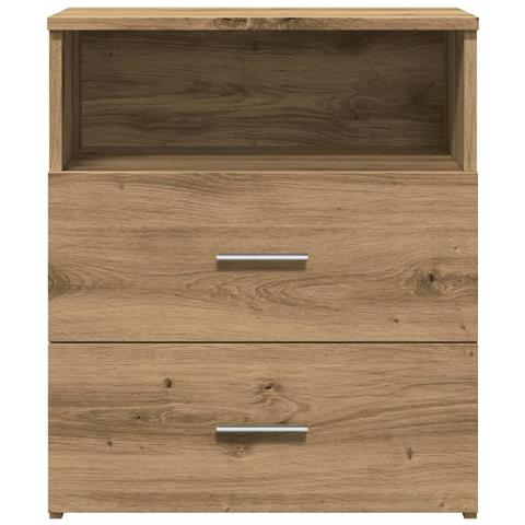 Comodini 2pz Rovere Artigianale 50x32x60cm In Legno Multistrato - Foto 2