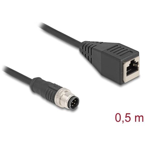 Cavo M12 codificato A a 8 pin maschio per RJ45 femmina PVC 0,5 m - Foto 2