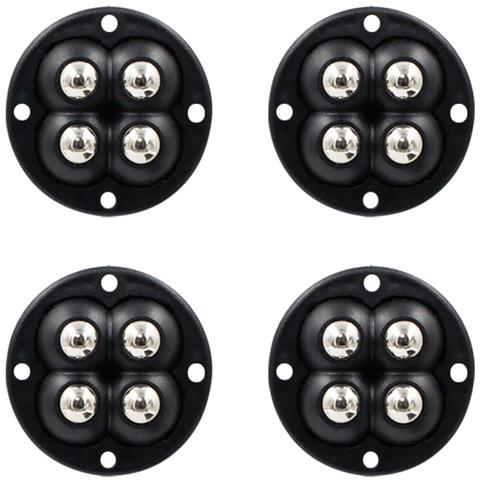 20pcs Ruote Girevoli, Rotelle Girevoli Adesive, Rotelle Per Mobili Resistenti (confezione Da 4) Black - Foto 1