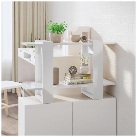 Lusso Casadino - Libreria/divisorio Bianco Lucido 80x30x51 Cm - Foto 8