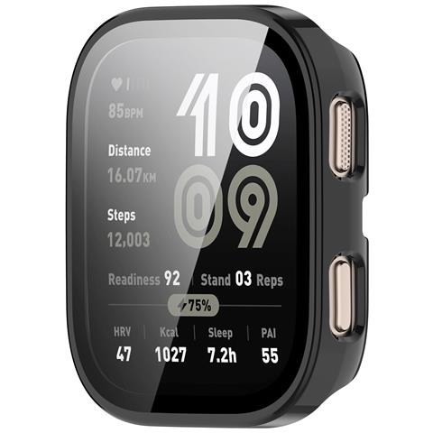 Custodia Trasparente Per Pc Con Pellicola Temperata Per Amazfit Bip 6 Black - Foto 2