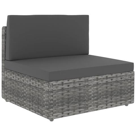 Lusso Casadino -  Seduta Centrale Modulare In Polyrattan Grigia - Foto 2