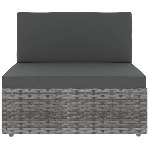 Lusso Casadino -  Seduta Centrale Modulare In Polyrattan Grigia - Foto 1