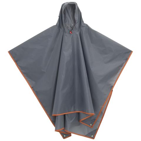 Poncho Antipioggia Cappuccio Design 2 in 1 Arancione 223x145 cm - Foto 2