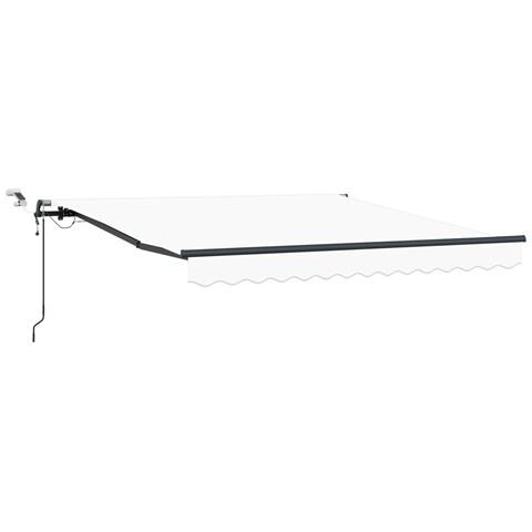 Tenda Retrattile Automatica  con LED Bianca 300x250 cm, Tessuto di Ricambio per Tenda  per Struttura 3x2.5 m Bianca - Foto 1