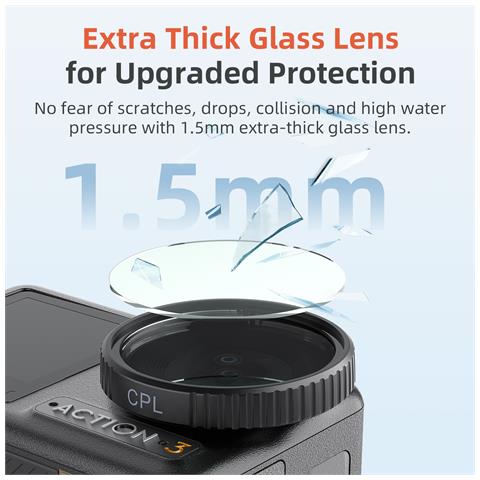 Filtro Cpl Per Action Camera Compatibile Con Dji Action 5 Pro/4/3 - Migliora I Tuoi Scatti! - Foto 6