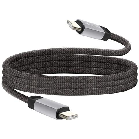 Cavo Usb-c A Usb-c 4a Ricarica Rapida 80w In Nylon Intrecciato 1,2m, Nero - Foto 1