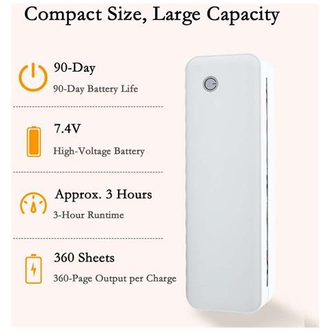 Mini Stampante Termica Portatile A4 - Bluetooth E Usb-c, Stampa Senza Inchiostro - Foto 2