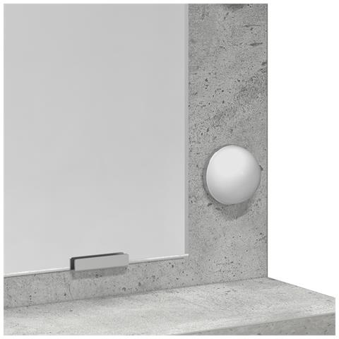 Tavolo da trucco  con luci LED grigio cemento 79x41x135 cm - Foto 9