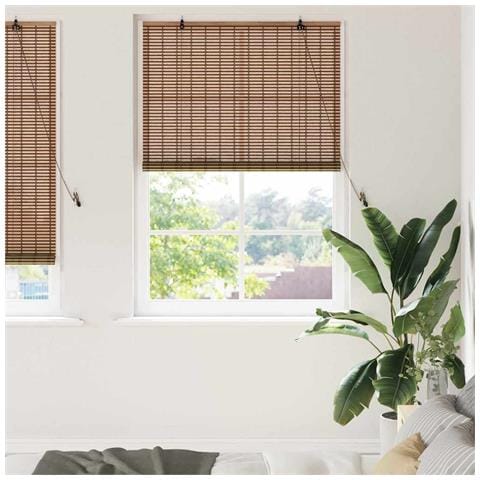 Tenda per Finestra con tende Marrone 120 x 220 cm Bambù - Foto 2