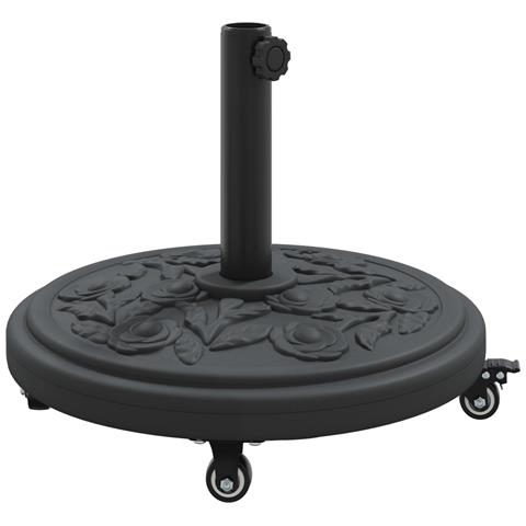 Base per parasol con ruote per pali Ø38-48 mm 13 kg Rotonda - Foto 1