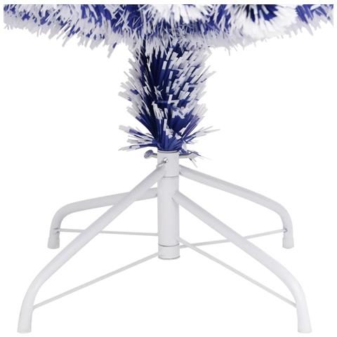 Lusso Casadino -  Albero Natale Preilluminato Bianco E Blu 210 Cm In Fibra Ottica - Foto 8