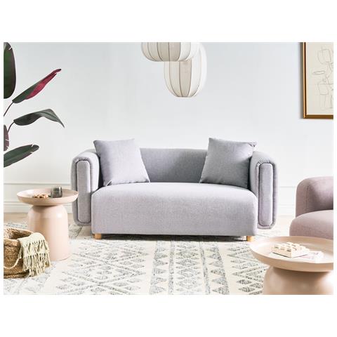 Divano 2 Posti Lillerod Tessuto Grigio - Foto 1