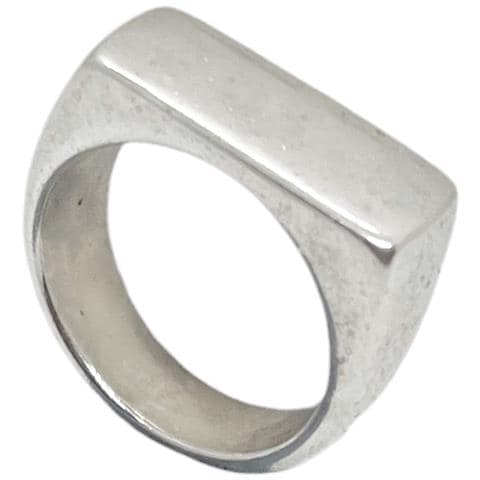 Anello Con Sigillo Plan In Argento 7 Micron T12 - Foto 1
