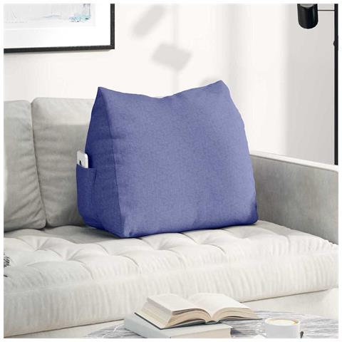 Cuscino per Schiena Blu jeans 60 x 20 x 50 cm Tessuto - Foto 2